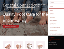 Tablet Screenshot of centralctfootcare.com